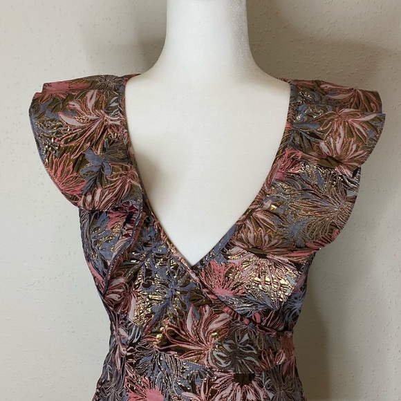 Victoria’s Secret Shine Brocade Ruffle Bodysuit. - Picture 5 of 6